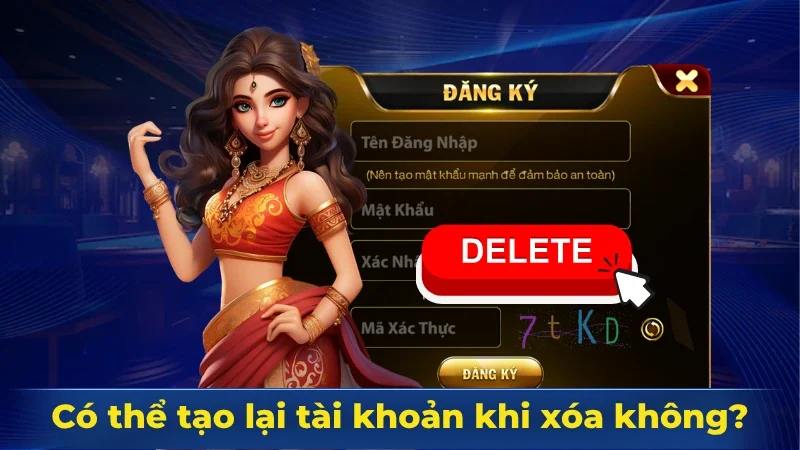 Có thể tạo lại tài khoản DWIN khi bị xóa không?